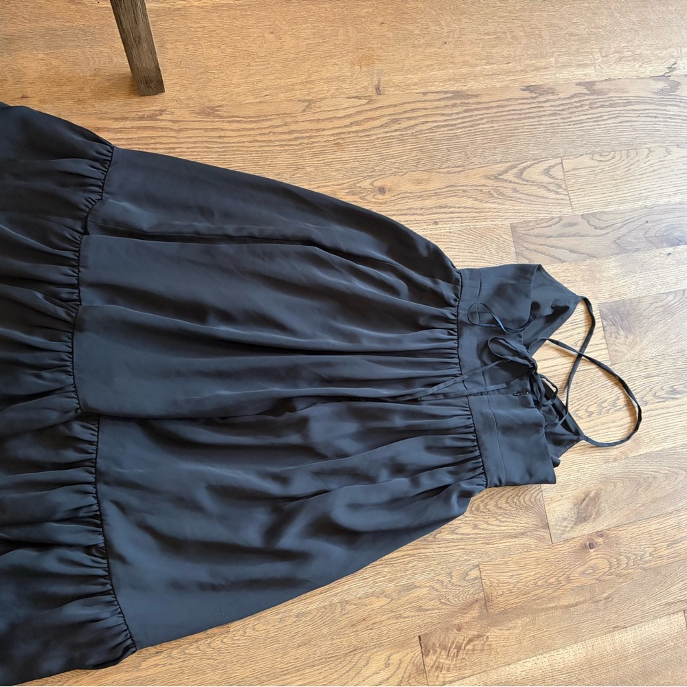J. Crew Black Midi Sundress with Ruffled Hem - Picture 9 of 11